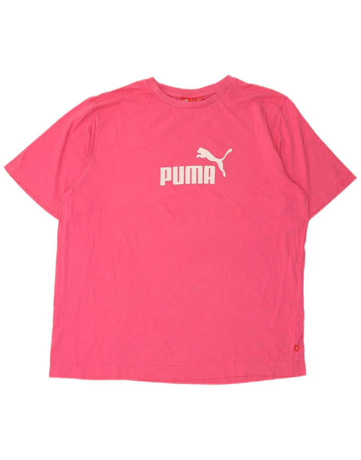 PUMA Mens Graphic T-Shirt Top XL Pink