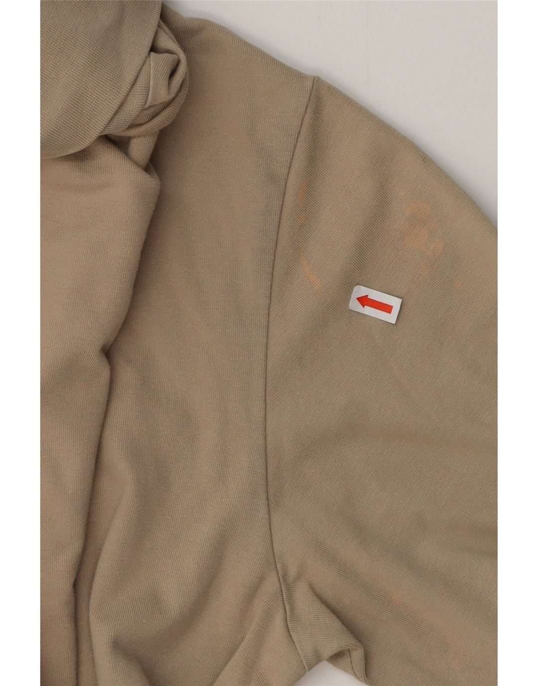 NIKE Mens Top Long Sleeve UK 39/41 Medium Beige Cotton