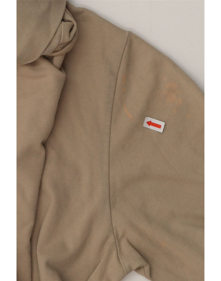 NIKE Mens Top Long Sleeve UK 39/41 Medium Beige Cotton