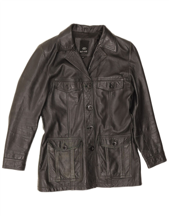 Matinee Womens Leather Jacket UK 14 Medium Black