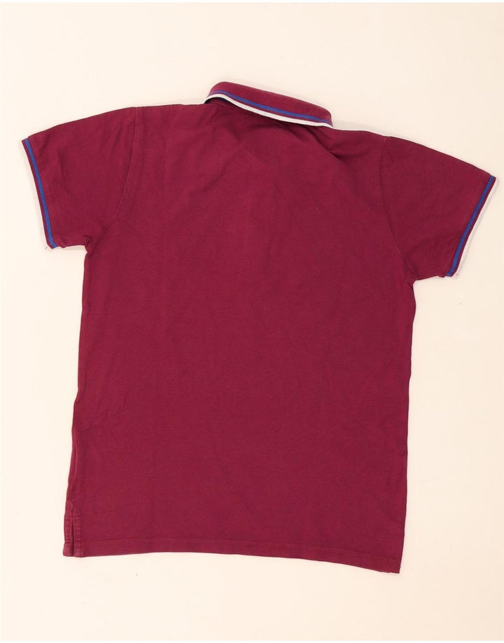 KAPPA Mens Polo Shirt Small Burgundy Cotton