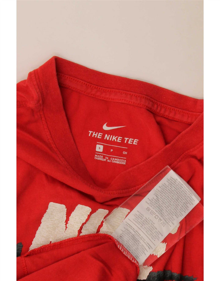 Nike Mens Graphic T-Shirt Top Small Red Cotton