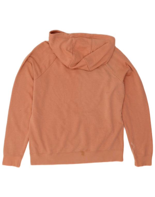 Nike Womens Oversized Hoodie Jumper UK 14 Medium Pink Cotton