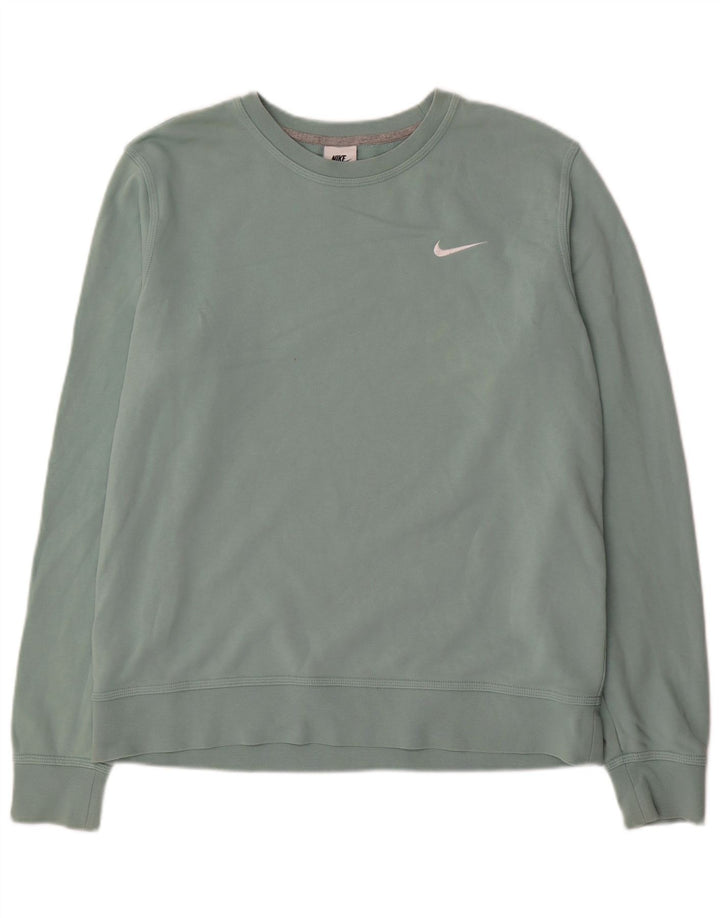 NIKE Mens Sweatshirt Jumper Large Blue Cotton