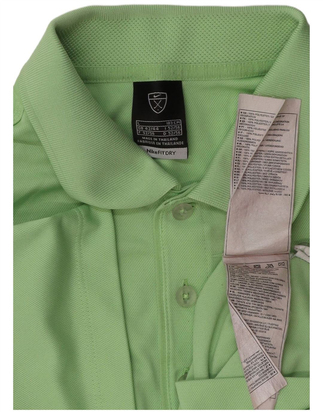 Nike Mens Polo Shirt UK 42/44 Large Green Polyester