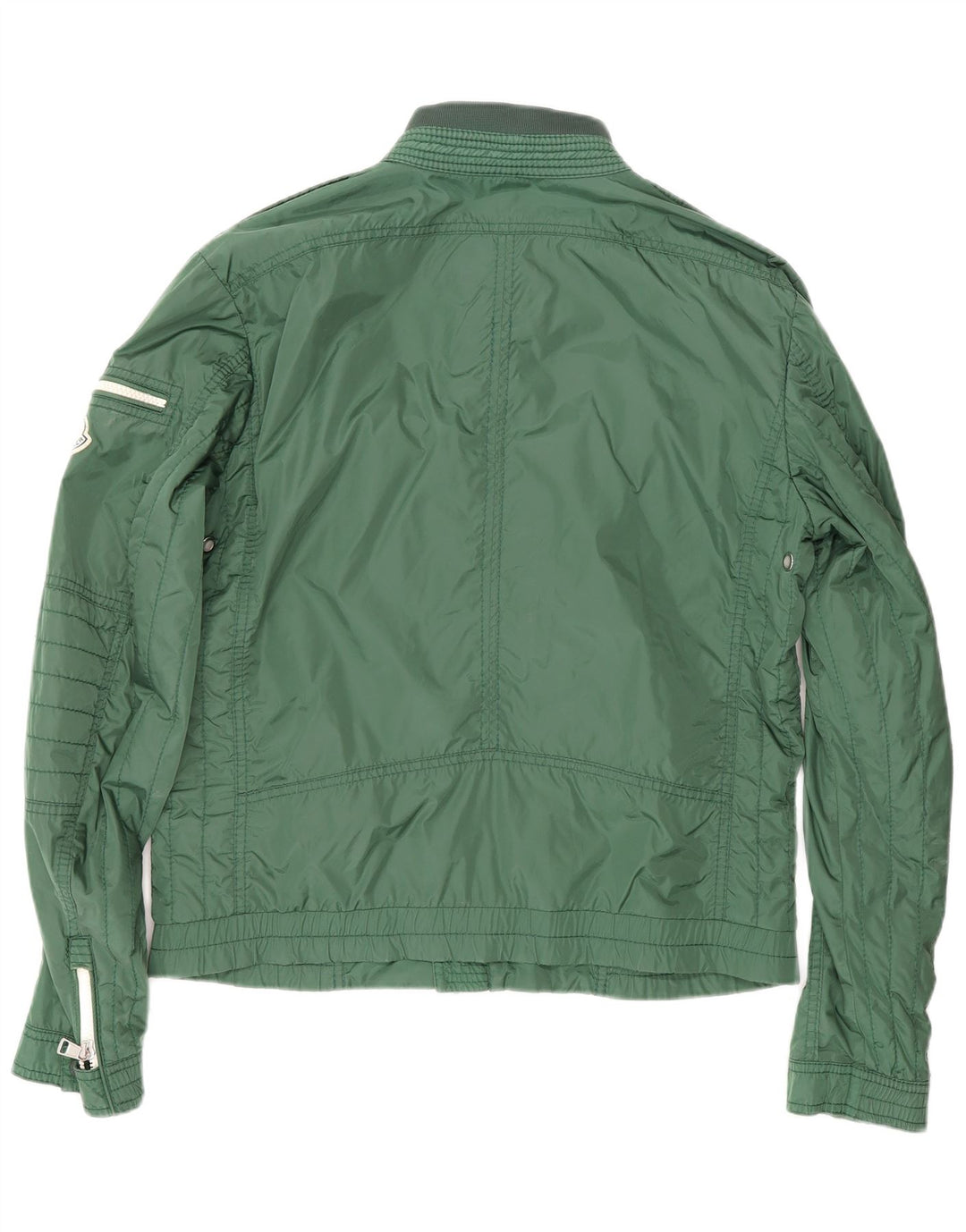 MONCLER Mens Bomber Jacket Size 3 Large Green Modern