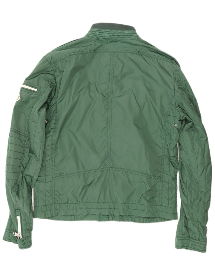 MONCLER Mens Bomber Jacket Size 3 Large Green Modern
