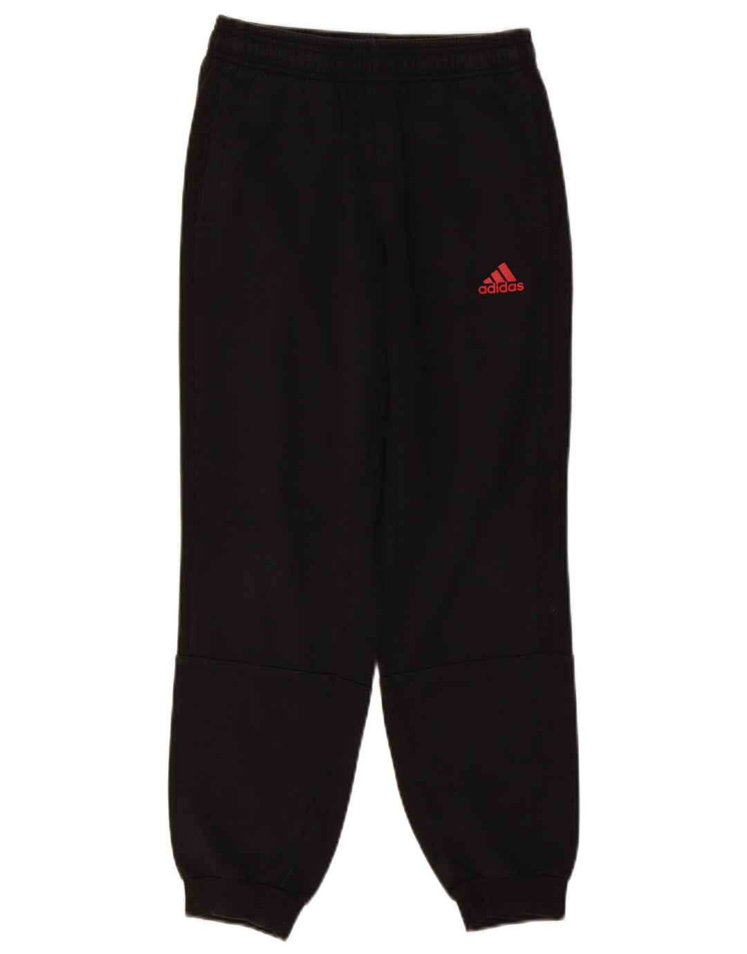 ADIDAS Boys Tracksuit Trousers Joggers 11-12 Years Black Cotton