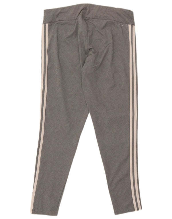 ADIDAS Womens Climalite Leggings UK 16/18 Large  Grey Polyester