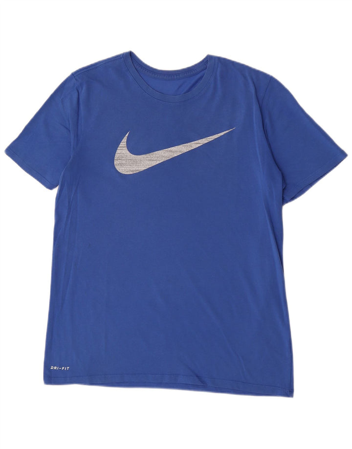 Nike Mens Athletic Cut Graphic T-Shirt Top Large Blue