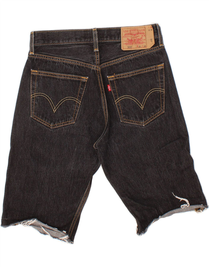 LEVI'S Mens 501 Denim Shorts W32 Medium Black Cotton