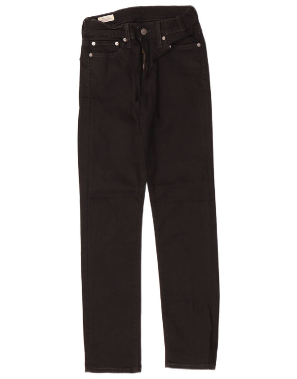 Levi's Womens 511 Slim Jeans W28 L30 Black Cotton