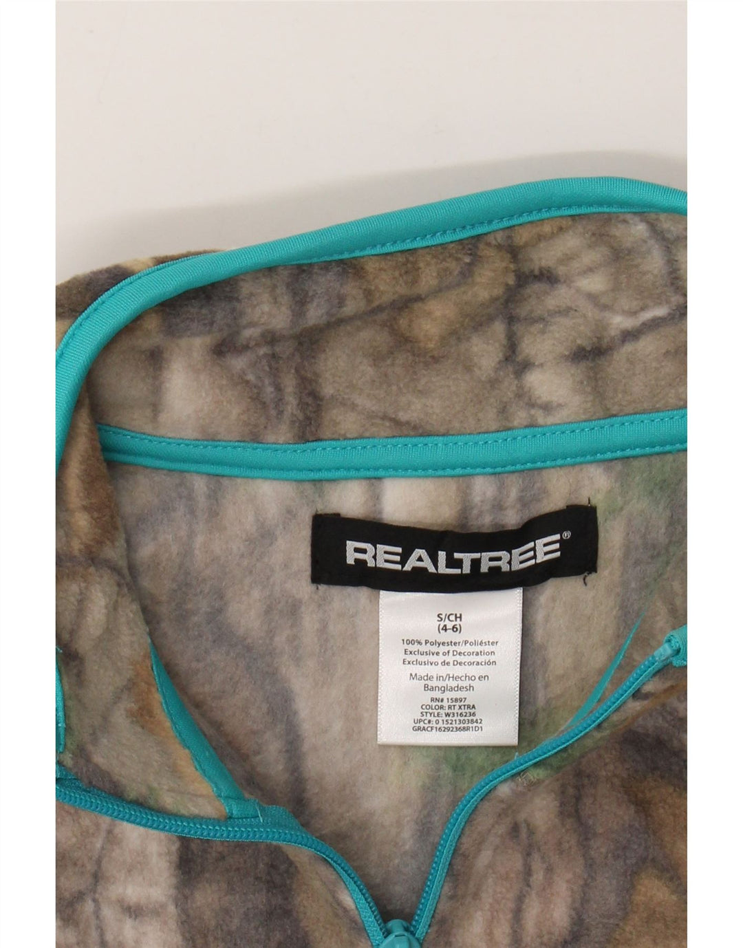 REALTREE Womens Fleece Jacket US 4/6 Small Brown Colourblock