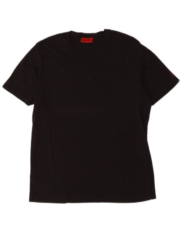 Hugo Boss Mens T-Shirt Top XL Black Cotton