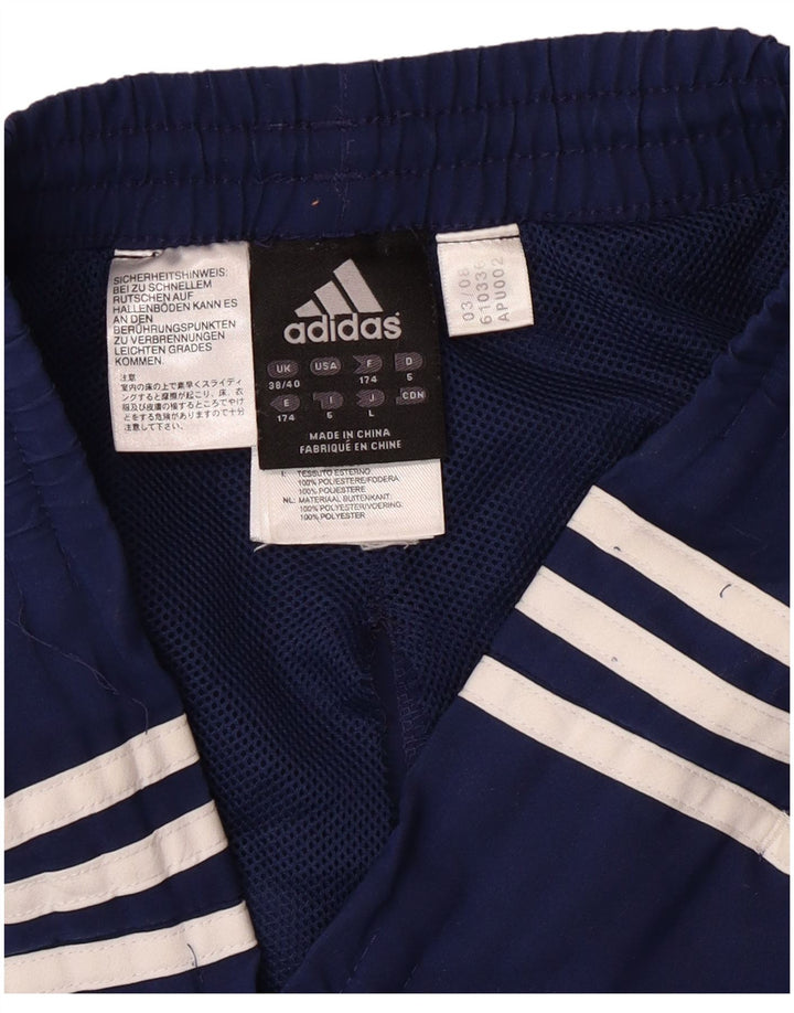 Adidas Mens Tracksuit Trousers UK 38/40 Medium Navy Blue Polyester