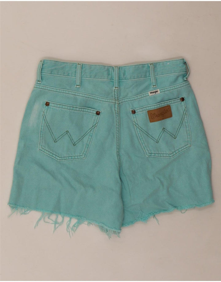 WRANGLER Womens Denim Shorts W28 Medium Turquoise Cotton
