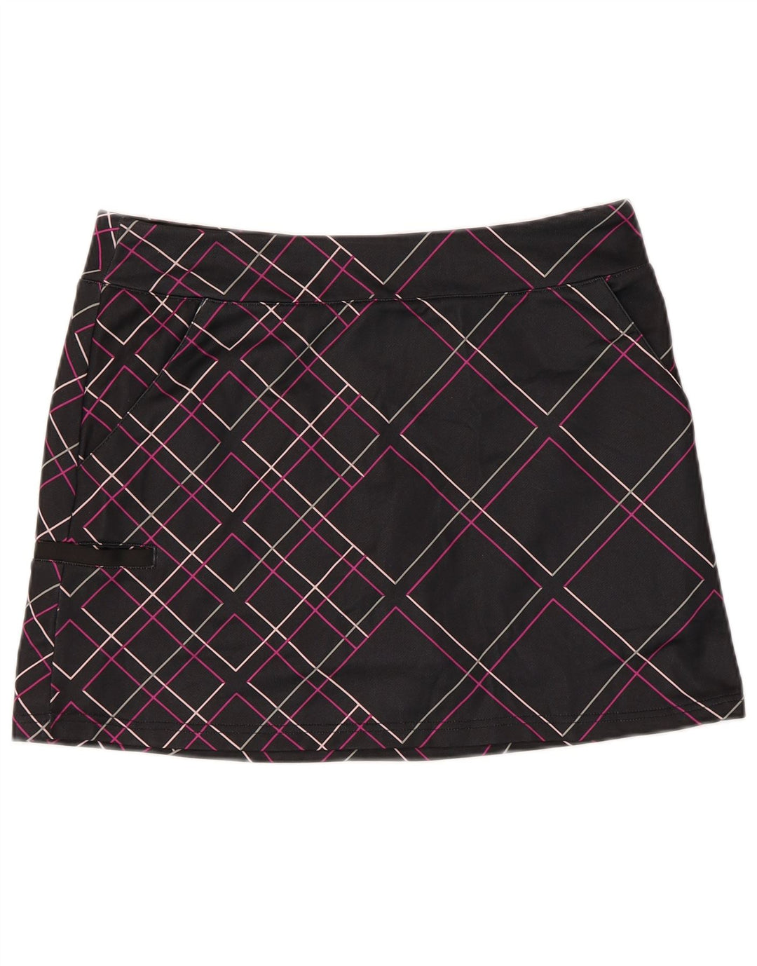 Adidas Womens Climacool Skort UK 14 Medium  Black Check Polyester