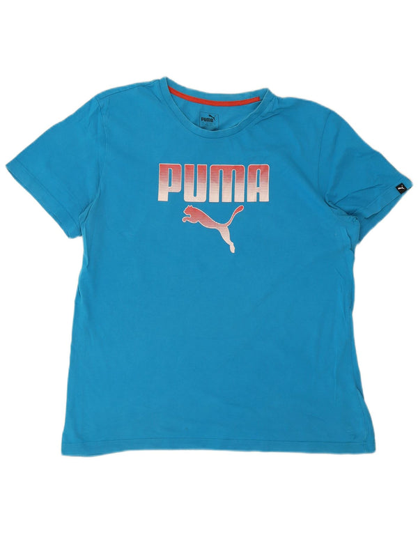 Puma Mens Graphic T-Shirt Top Large Blue