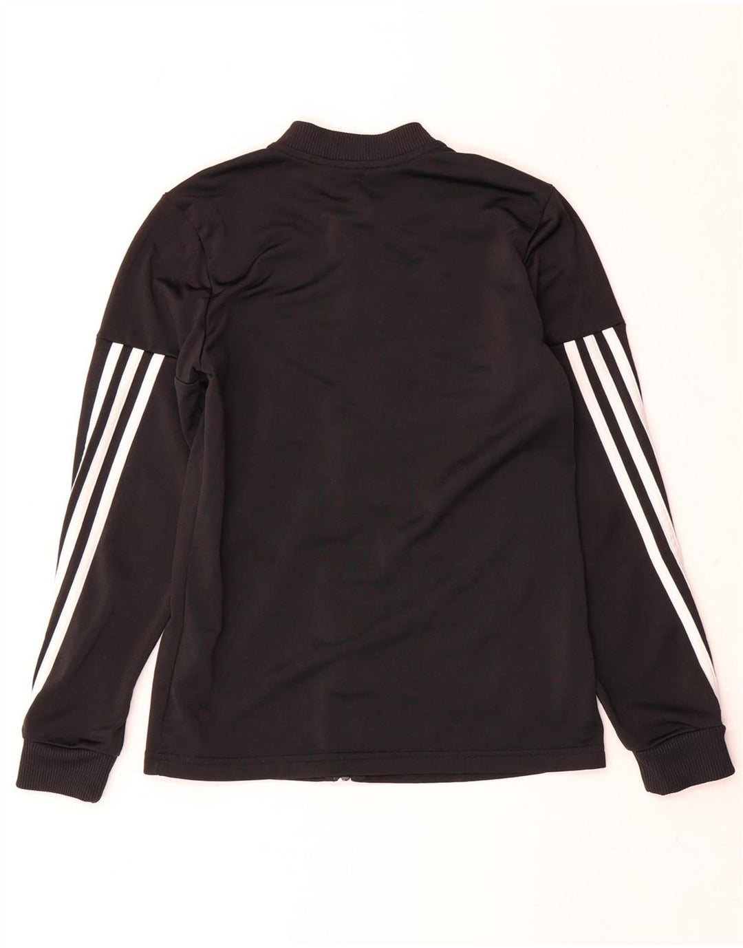 Adidas Girls Tracksuit Top Jacket 11-12 Years Black Polyester