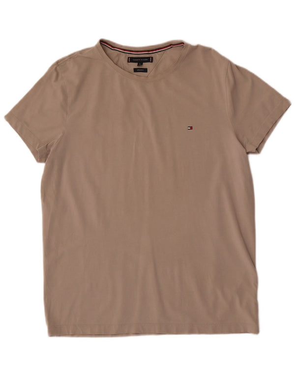 Tommy Hilfiger Mens Extra Slim T-Shirt Top XL Grey Cotton