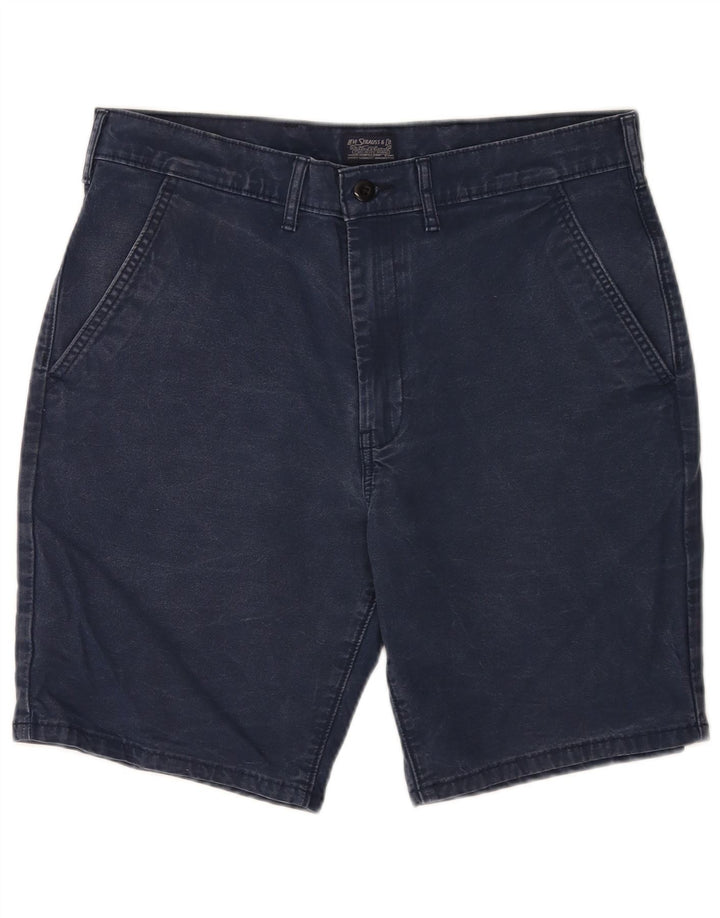Levi's Mens Chino Shorts W34 Large Navy Blue Cotton