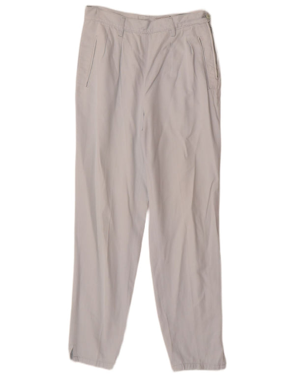 Stefanel Womens Pegged Chino Trousers IT 46 Large W26 L27 Blue Cotton