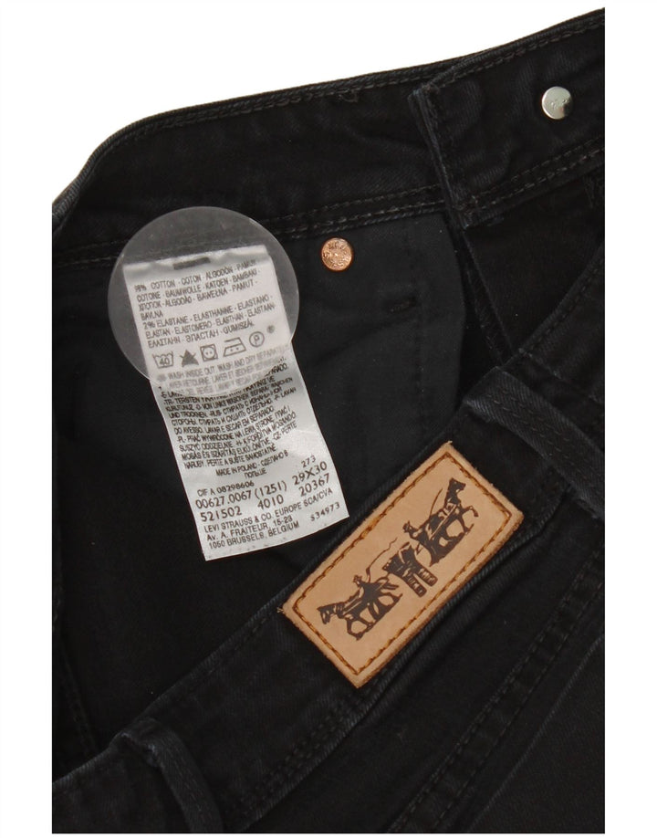 Levi's Womens 627 Straight Jeans W29 L30 Black Cotton