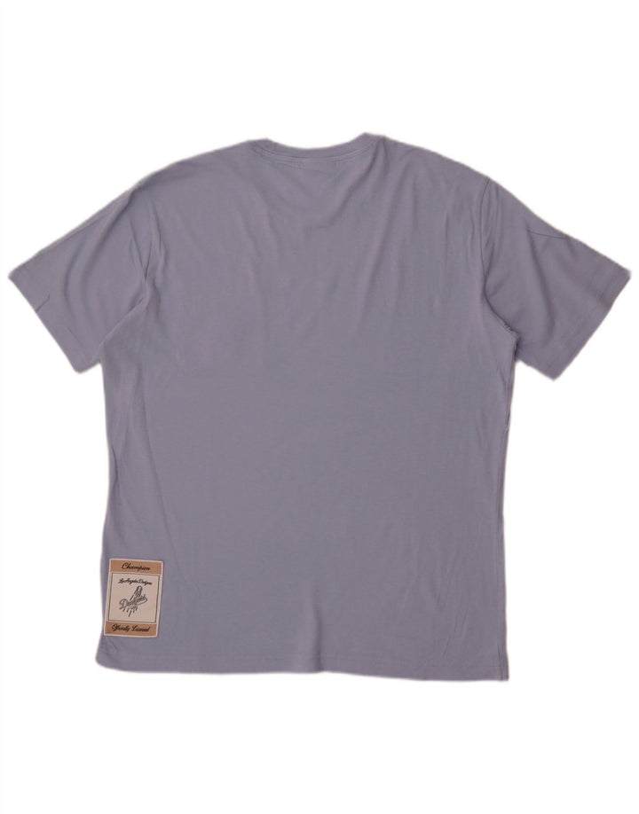 Champion Mens Los Angeles Dodgers T-Shirt Top Medium Blue
