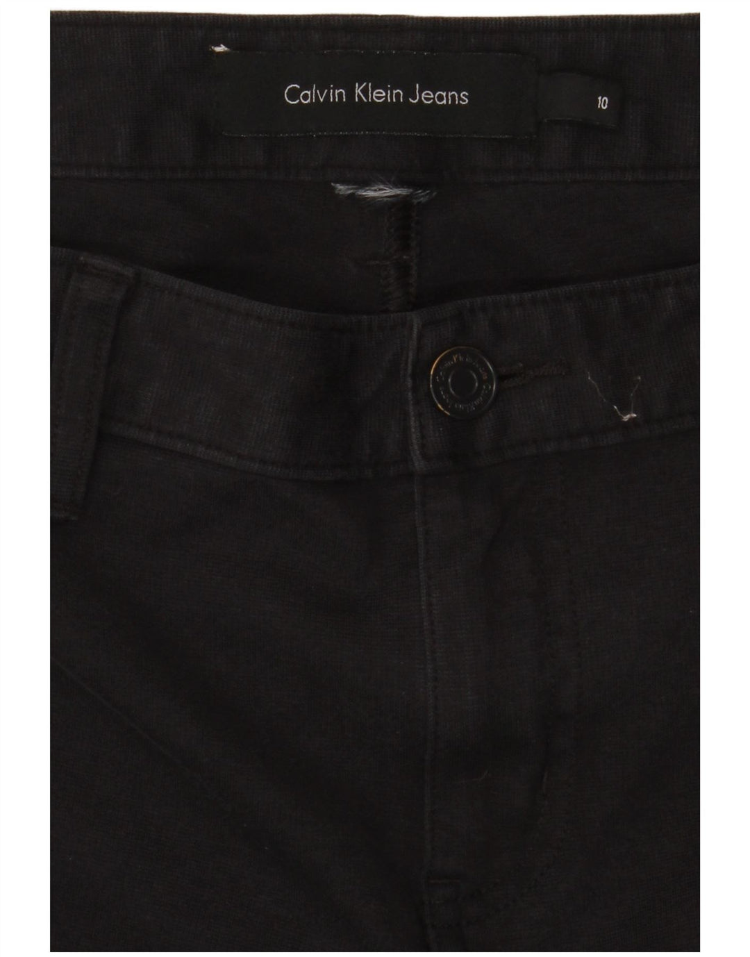 CALVIN KLEIN Womens Straight Casual Trousers US 10 Medium W30 L28 Black