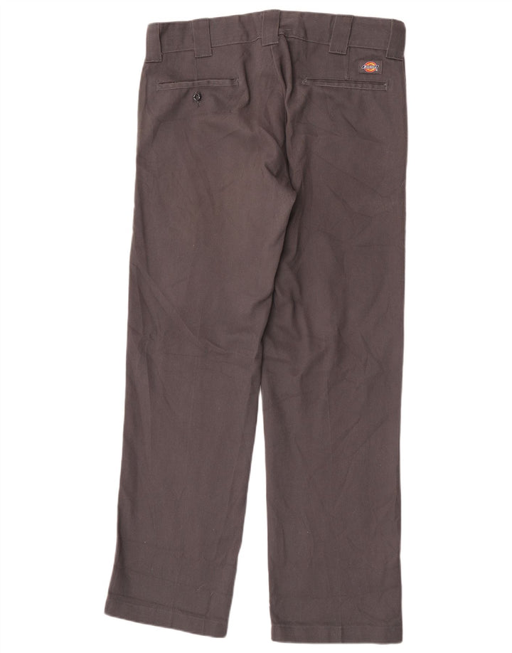 Dickies Mens Slim Fit Chino Trousers W32 L32 Grey Polyester