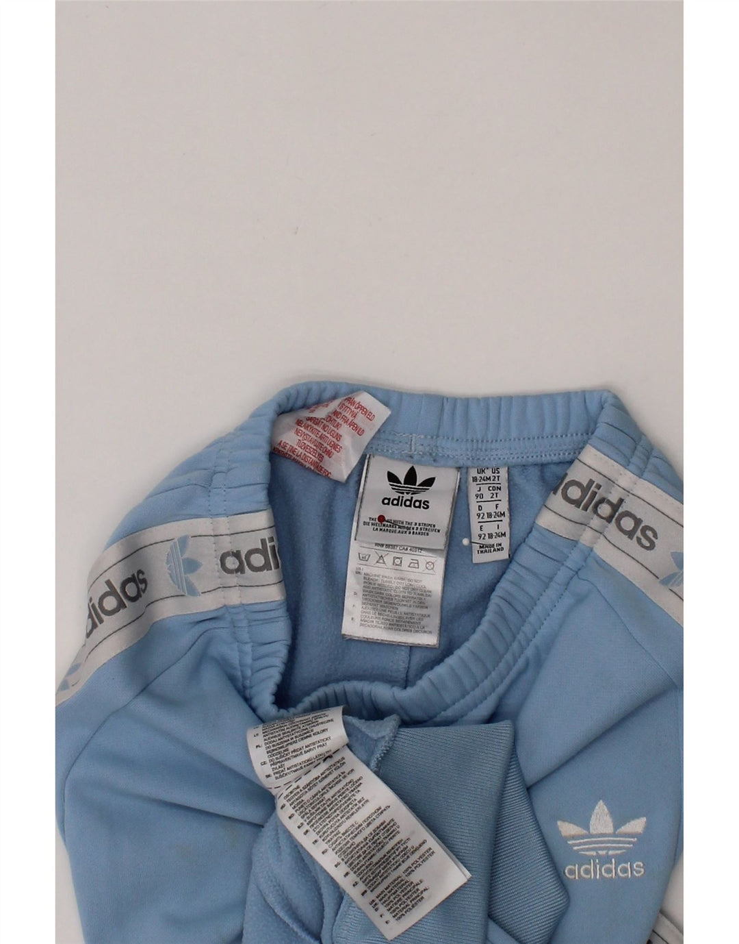 ADIDAS Baby Boys Graphic Full Tracksuit 18-24 Months Blue Colourblock