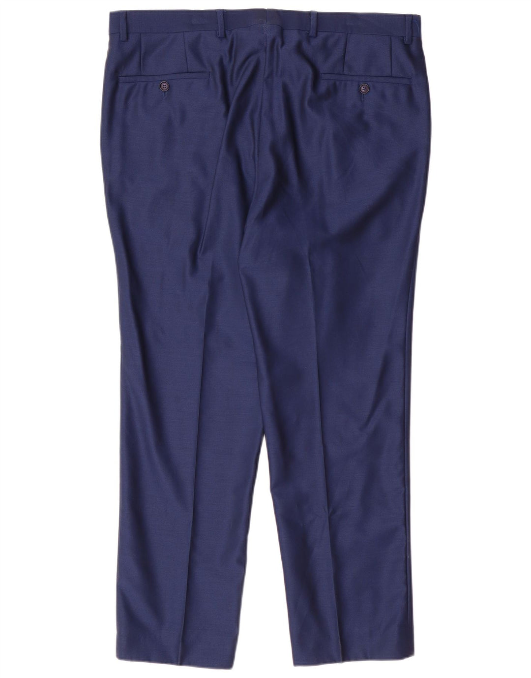 Baumler Mens 2 Button 2 Piece Suit IT 52 XL W38 L29 Navy Blue Virgin Wool