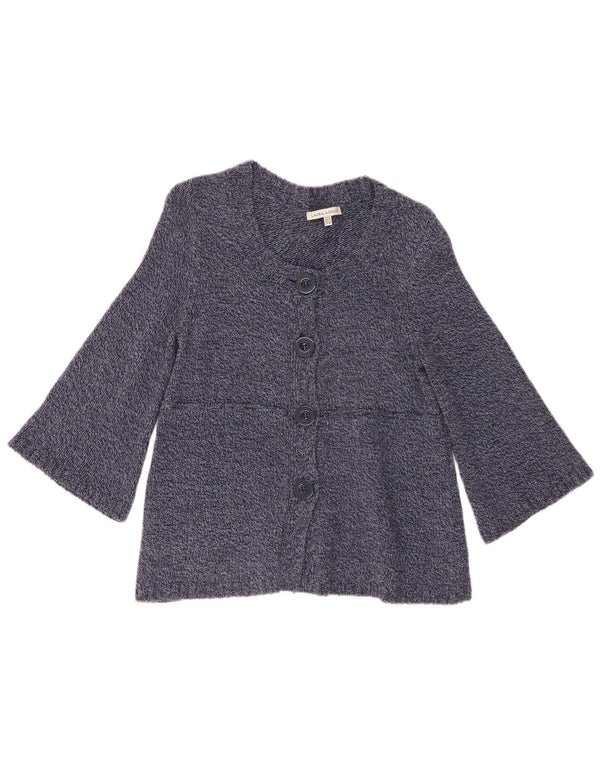 Laura Ashley Womens Cardigan Sweater UK 14 Large Navy Blue Flecked