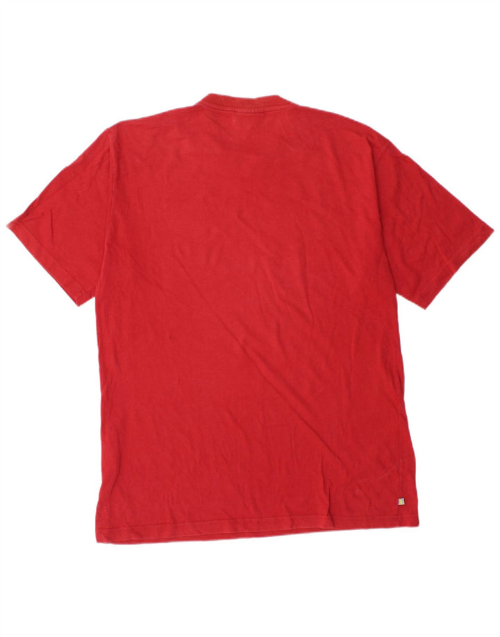 REEBOK Mens Graphic T-Shirt Top Small Red Cotton