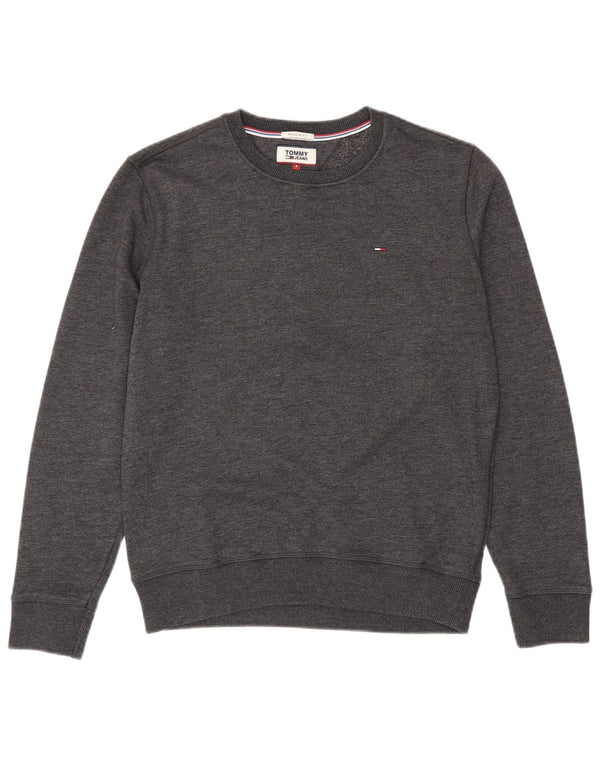 TOMMY HILFIGER Mens Regular Fit Sweatshirt Jumper Small Grey Flecked