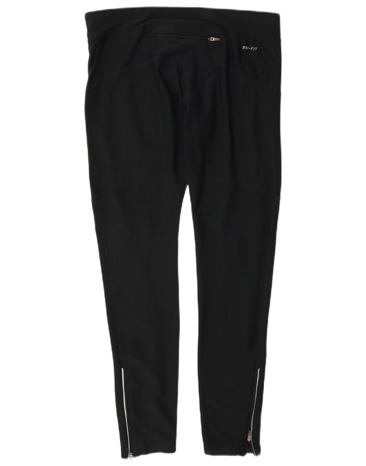Nike Womens Dri Fit Leggings UK 14 Large Navy Blue Polyester