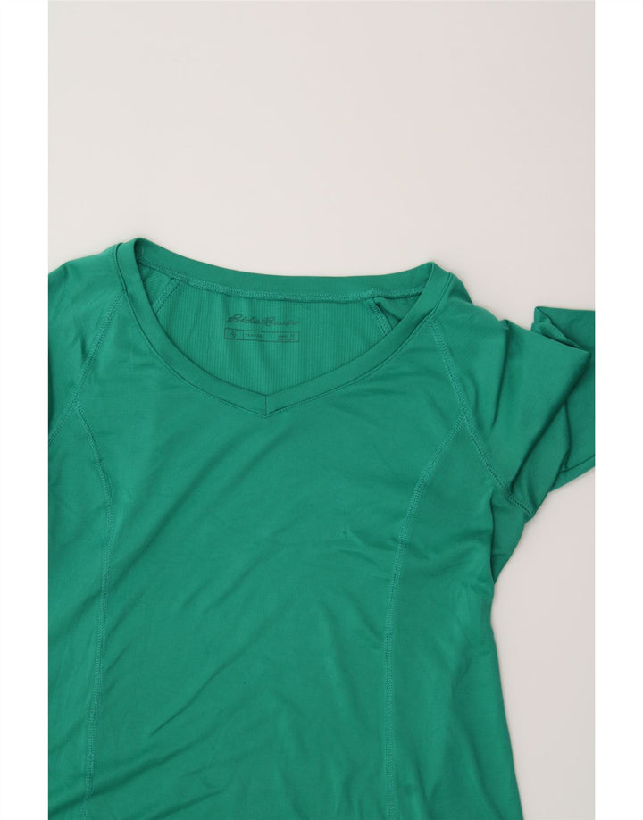 EDDIE BAUER Womens Top Long Sleeve UK 12 Medium Green Polyester Vintage Eddie Bauer and Second-Hand Eddie Bauer from Messina Hembry 