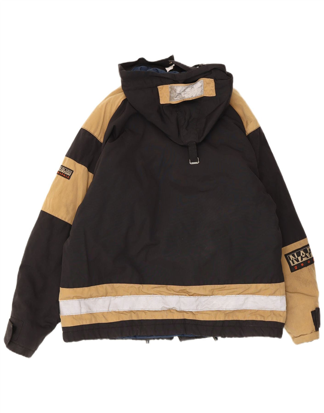 NAPAPIJRI Mens Graphic Windbreaker Jacket UK 38 Medium Navy Blue