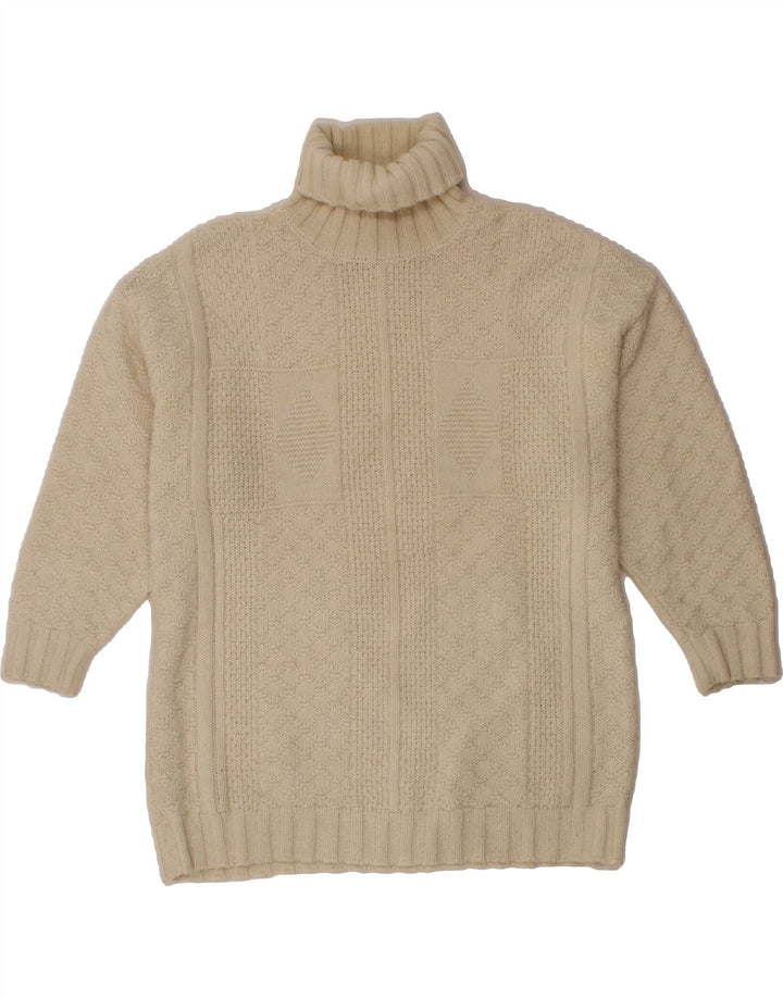 STEFANEL Womens Roll Neck Jumper Sweater UK 10 Small Off White Vintage Stefanel and Second-Hand Stefanel from Messina Hembry 