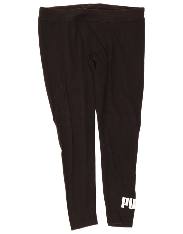 Puma Womens Graphic Leggings UK 18 XL Black Cotton