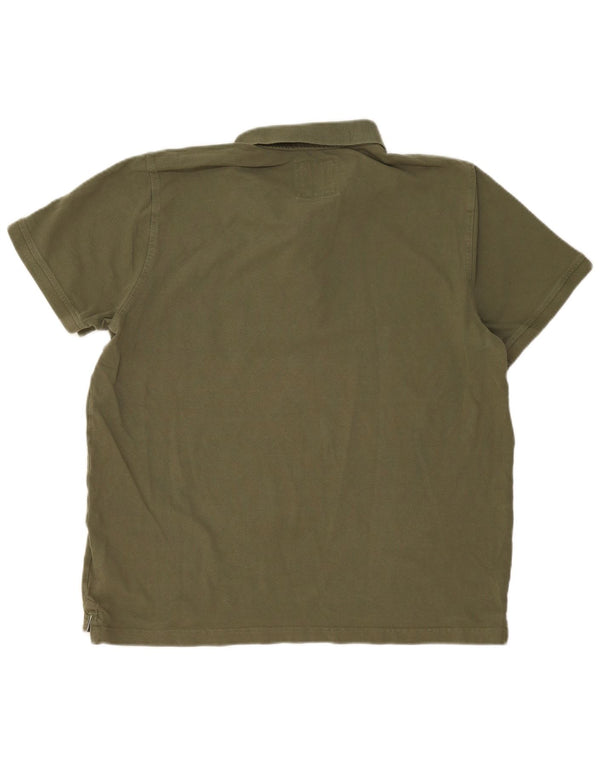 Crew Clothing Mens Polo Shirt 2XL Khaki Cotton
