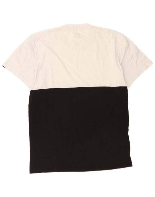 Vans Mens Classic Fit T-Shirt Top Large White Colourblock Cotton