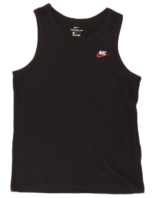 NIKE Mens Vest Top Medium Black Cotton