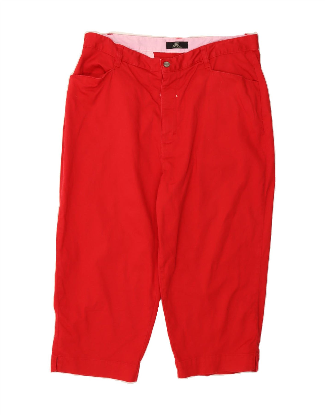 LEE Womens Khakis Bermuda Shorts W32 Large Red Vintage Lee and Second-Hand Lee from Messina Hembry 