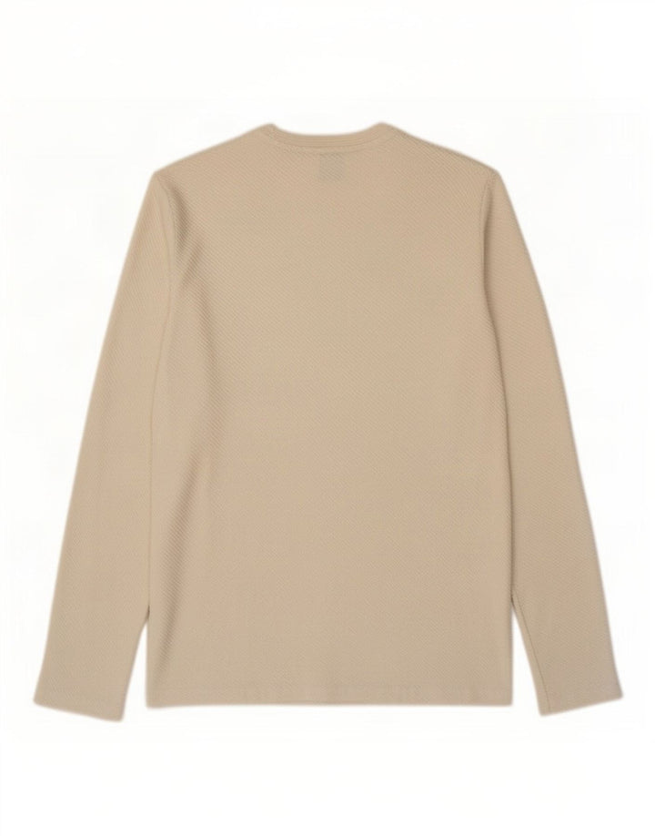 Zara Mens Top Long Sleeve Small White Cotton