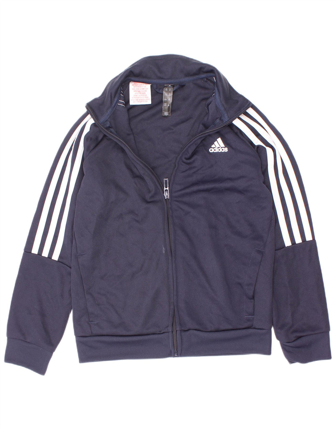 Adidas Boys Aeroready Tracksuit Top Jacket 7-8 Years Navy Blue Polyester