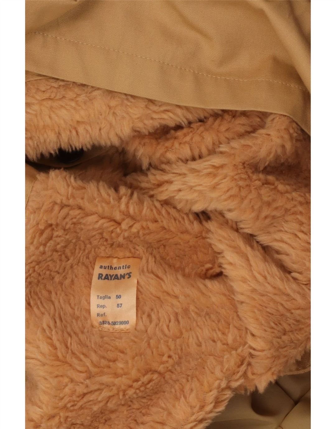 VINTAGE Mens Hooded Parka Jacket IT 50 Large Beige