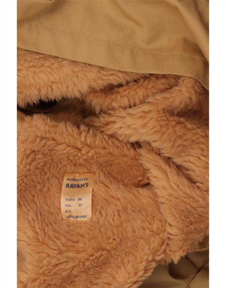 VINTAGE Mens Hooded Parka Jacket IT 50 Large Beige