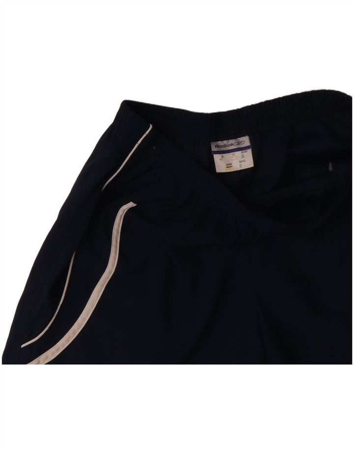 REEBOK Womens Sport Shorts UK 12 Medium  Navy Blue Polyester