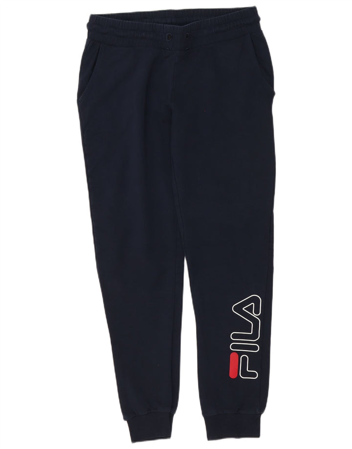 Fila Mens Graphic Tracksuit Trousers Joggers Medium Navy Blue